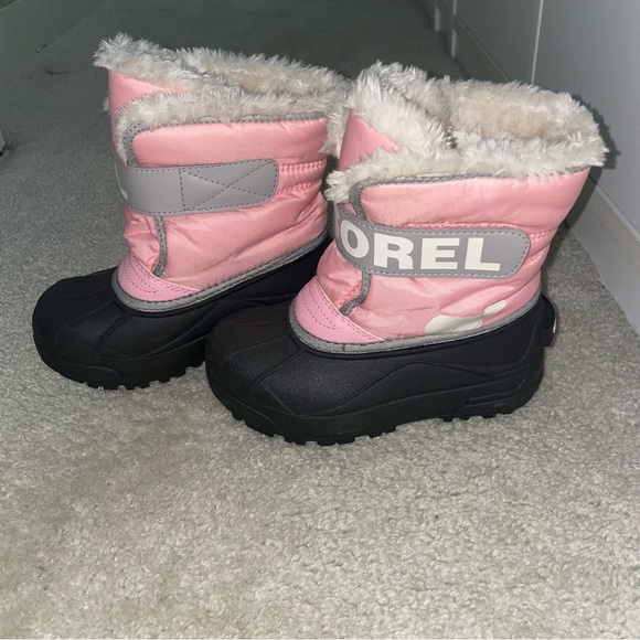Pink and Black Winter Boots - Picture 2 of 4